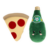 Talking Dog Club Pizza with Perrier Party Combo Plush Toy for Dogs (Red and Green) Dogs-Toys Talking Dog Club Dropship 15-9cm