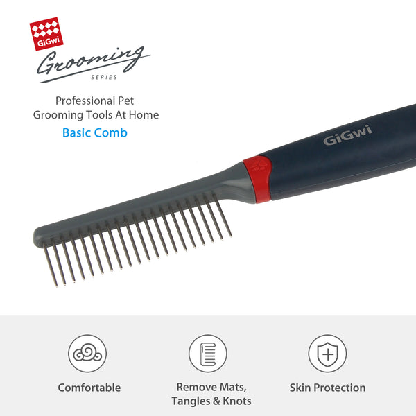 GiGwi Regular Comb for Dogs and Cats (Black)