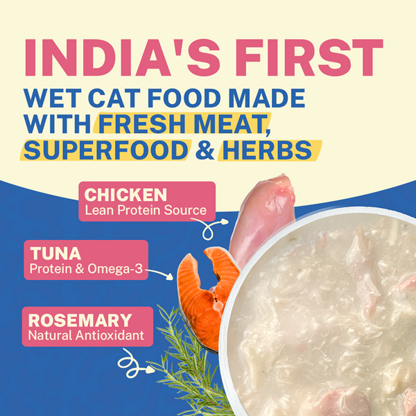 Smylo Chicken, Tuna and Rosemary Fresh and No Preservative Adult Cat Wet Food