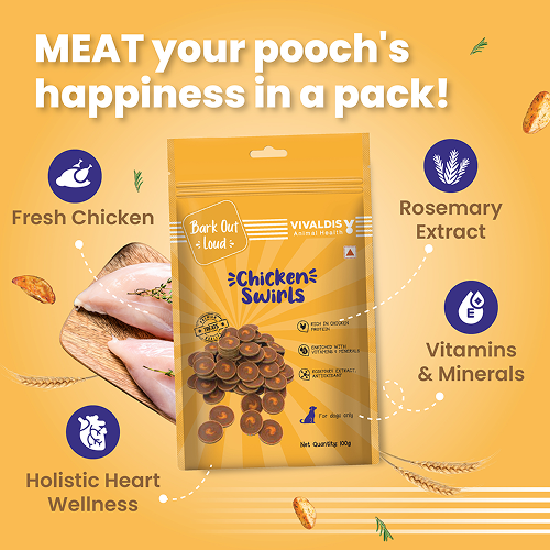 Bark Out Loud by Vivaldis Chicken Swirls Dog Treats