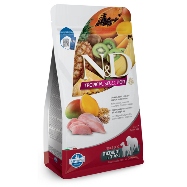Farmina N&D Tropical Selection Chicken Adult Dog Medium & Maxi Dry Food