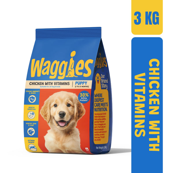 Waggies Chicken with Vitamins All Breed Puppy Dog Dry Food