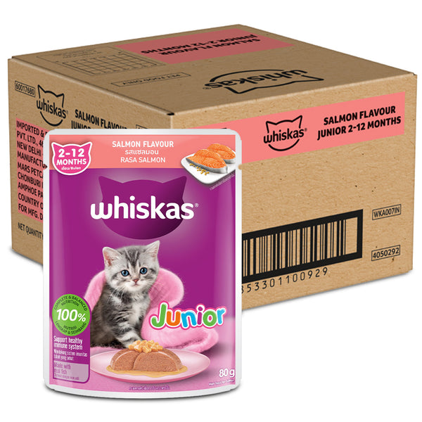 Whiskas Junior Salmon in Jelly Flavour Kitten (2-12 months) Cat Wet Food