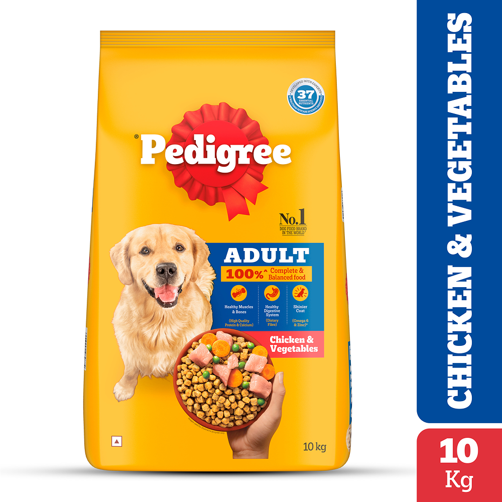 Pedigree Chicken and Vegetables Adult Dog Dry Food Dogs- Dry Food Pedigree 10kg