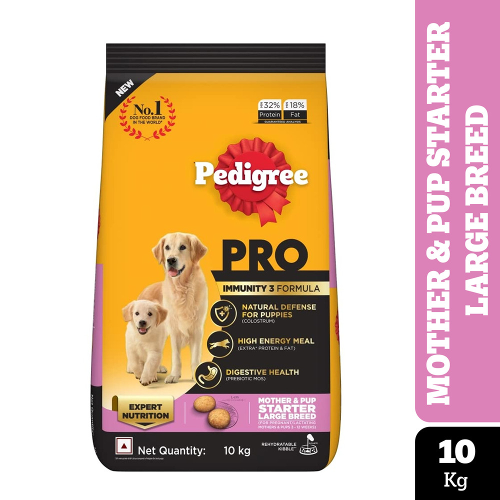 Pedigree PRO Expert Nutrition Lactating/Pregnant Mother & Puppy Starter(3 to 12 Weeks) Large Breed Dog Dry Food Dogs- Dry Food Pedigree PRO 10kg