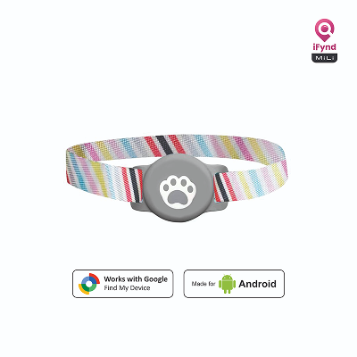 Mitag Go Anti Loss Device with Collar for Cats (Grey) | Android Cats-Collar, Leashes, harnesses Mitag Dropship Standard