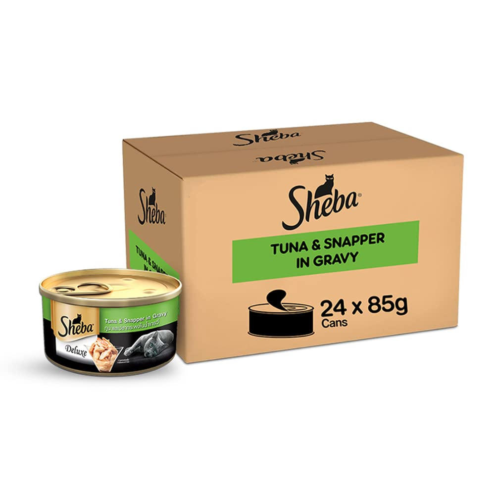 Sheba Complete Nutrition Tuna White Meat & Snapper In Gravy Cat Wet Food Cats-Wet Food Sheba 24x85g