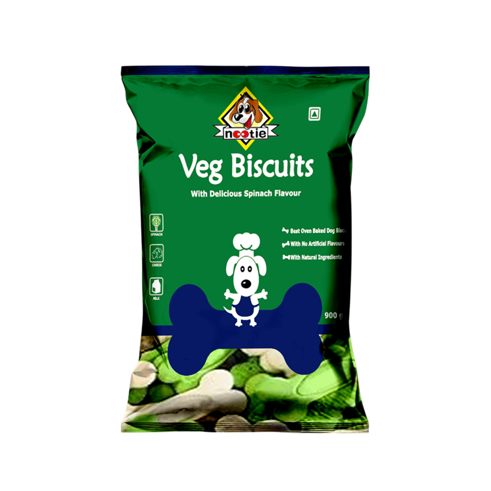 Nootie Spinach & Cheese Flavour Veg Biscuits Adult Dog Treats Dog Treats + Others Nootie