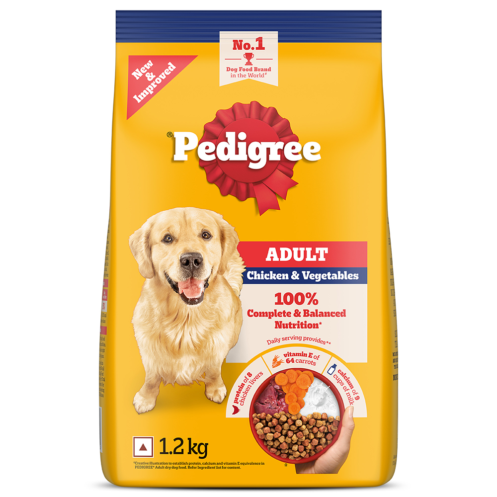 Pedigree Chicken and Vegetables Adult Dog Dry Food Dogs- Dry Food Pedigree 1kg