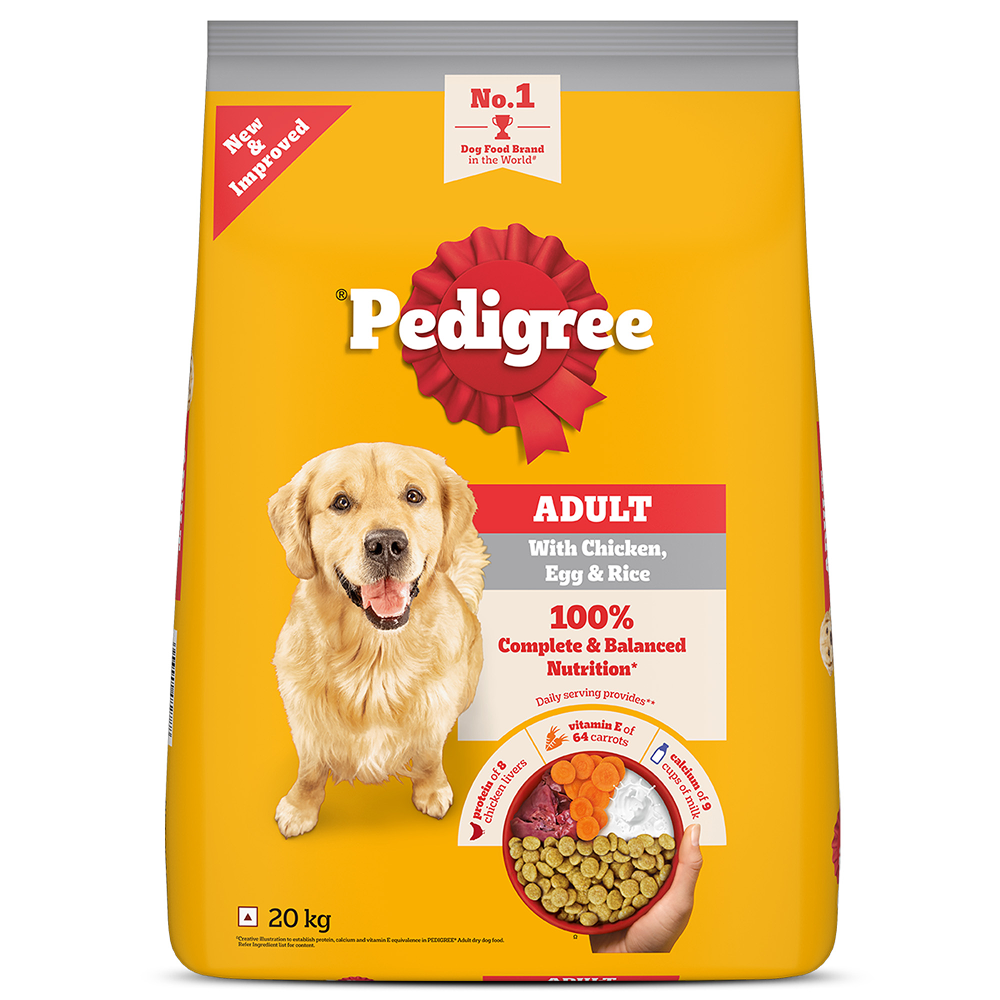 Pedigree Chicken, Egg and Rice Adult Dog Dry Food Dogs- Dry Food Pedigree 20kg