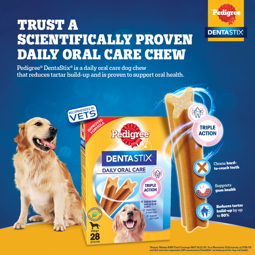 Pedigree Dentastix Oral Care for Adult (Large Breed of 25 kg+) Dog Treats (Limited Shelf Life)