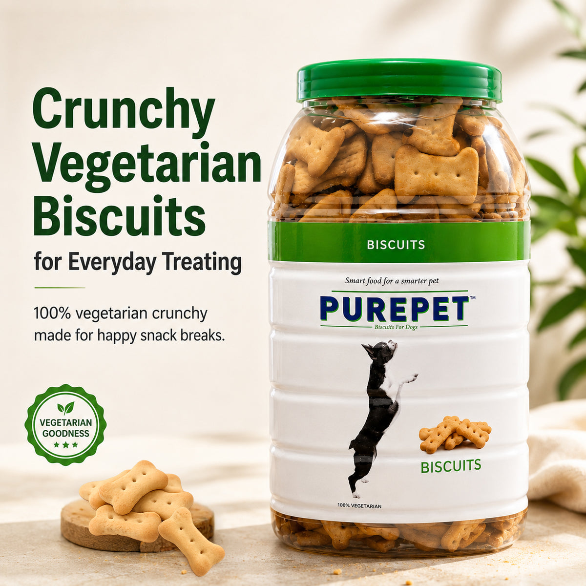 Purepet 100% Vegeterian Biscuit Dog Treats Dog Treats + Others Purepet