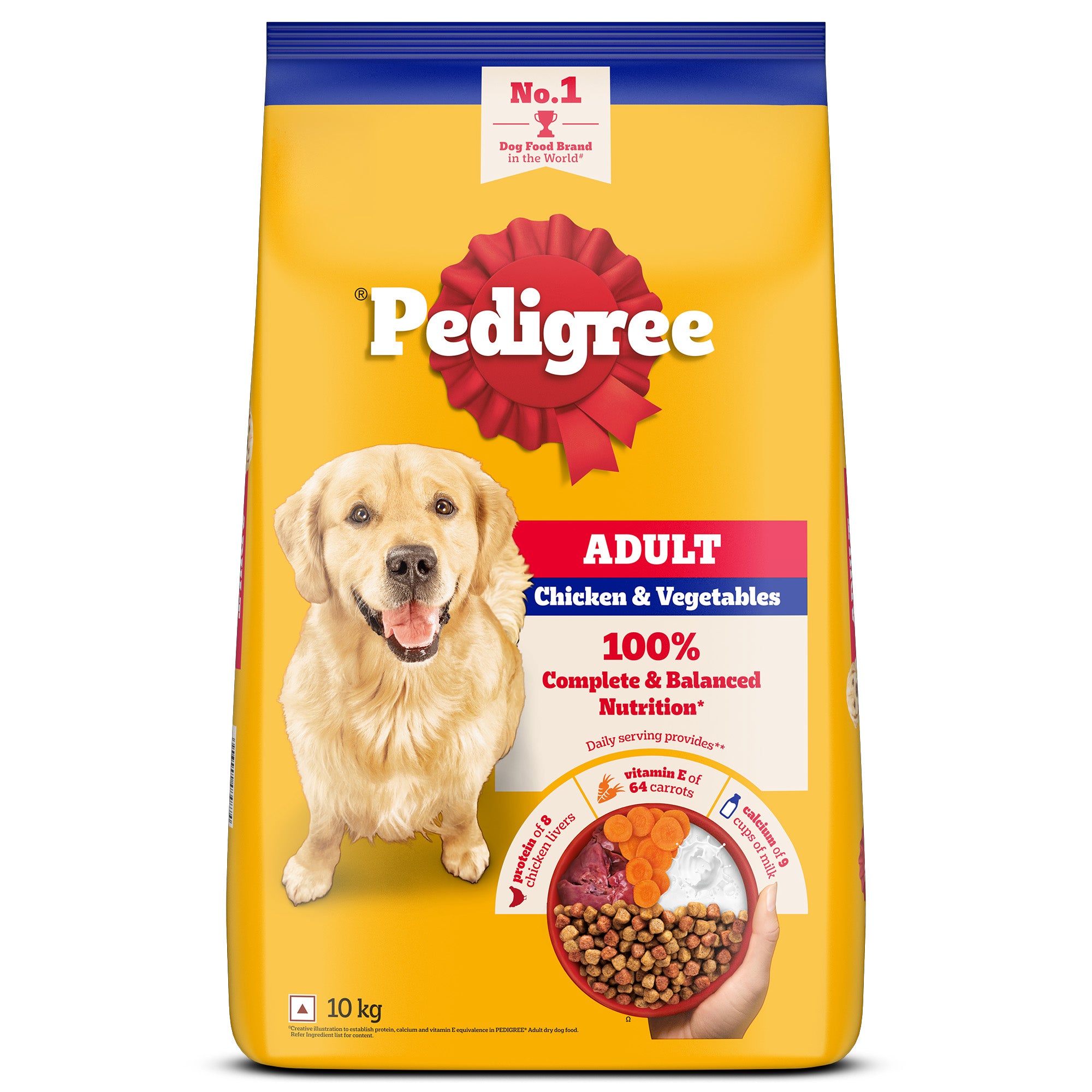 Pedigree Chicken and Vegetables Adult Dog Dry Food Dogs- Dry Food Pedigree 10kg