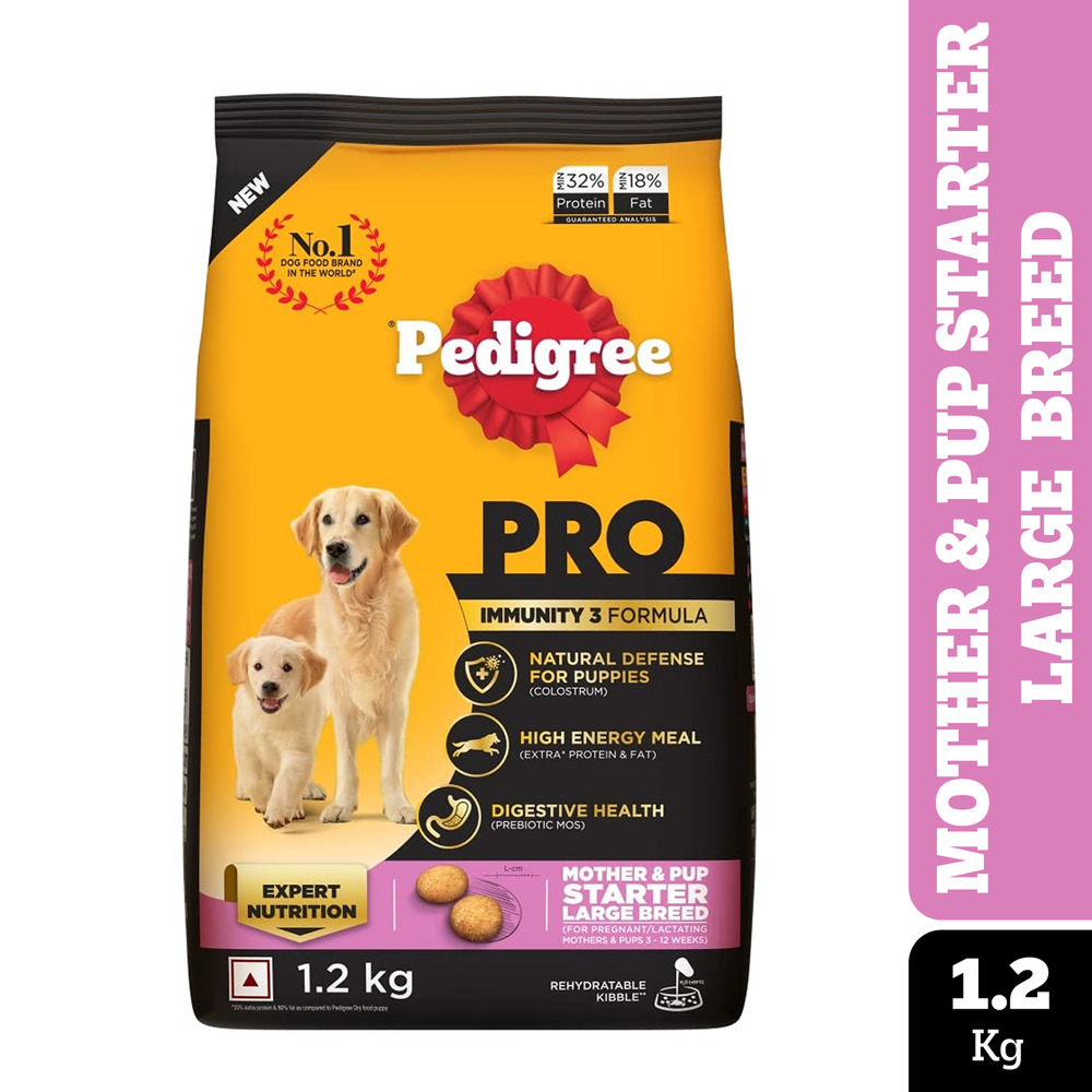 Pedigree PRO Expert Nutrition Lactating/Pregnant Mother & Puppy Starter(3 to 12 Weeks) Large Breed Dog Dry Food Dogs- Dry Food Pedigree PRO 1.2kg