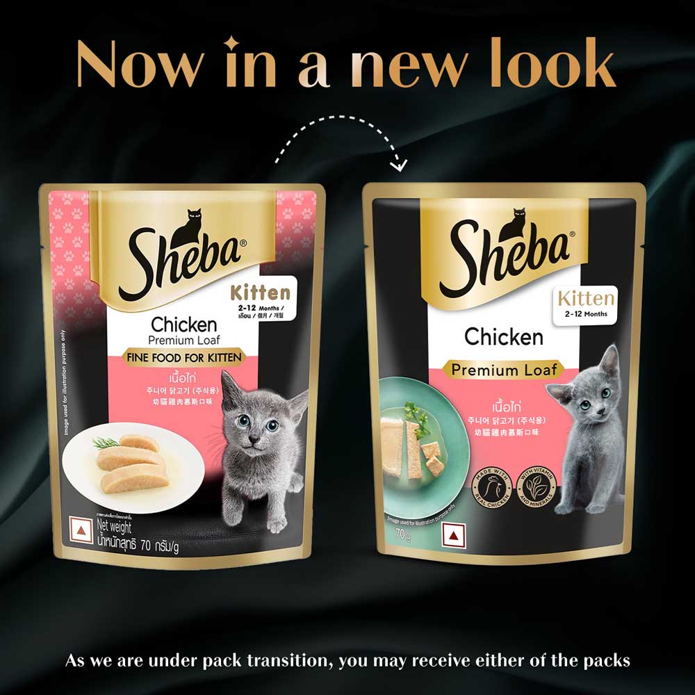 Sheba Chicken Loaf Rich Premium Kitten (2 to 12 Months) Fine Cat Wet Food Cats-Wet Food Sheba