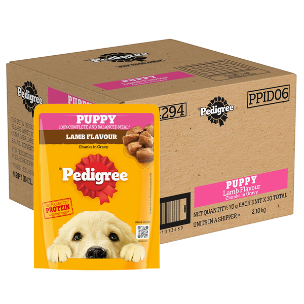 Pedigree Lamb Flavour Chunks in Gravy Puppy Wet Food