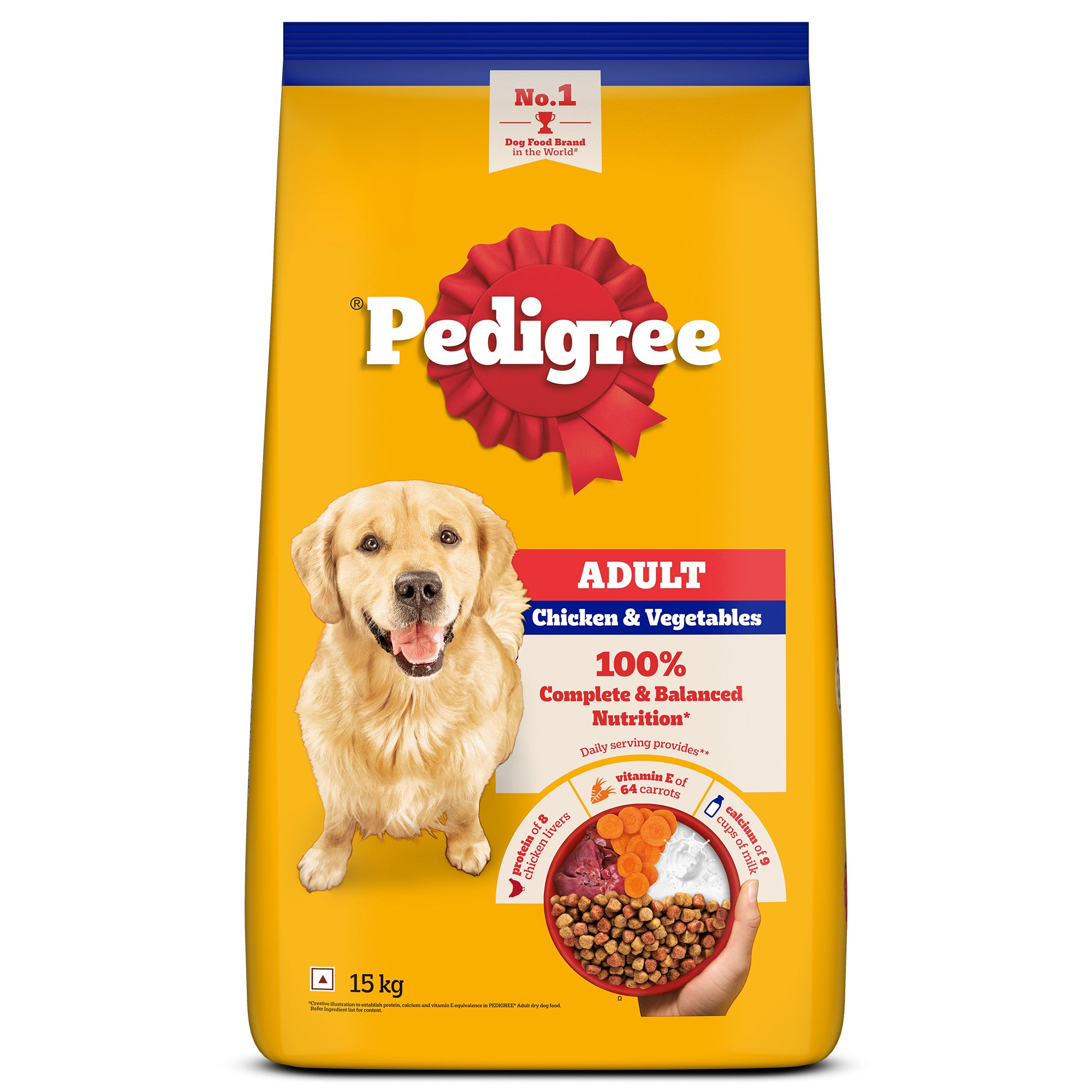 Pedigree Chicken and Vegetables Adult Dog Dry Food Dogs- Dry Food Pedigree 15kg