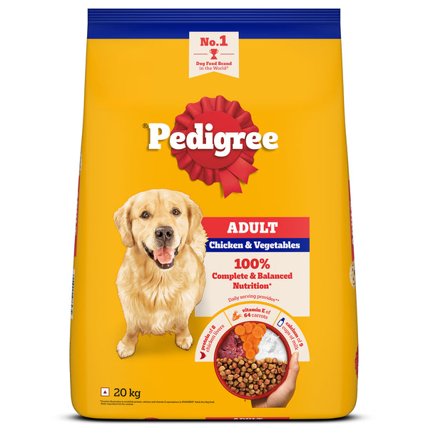 Pedigree Chicken and Vegetables Adult Dog Dry Food
