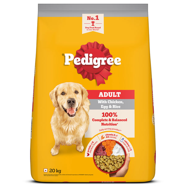 Pedigree Chicken, Egg and Rice Adult Dog Dry Food