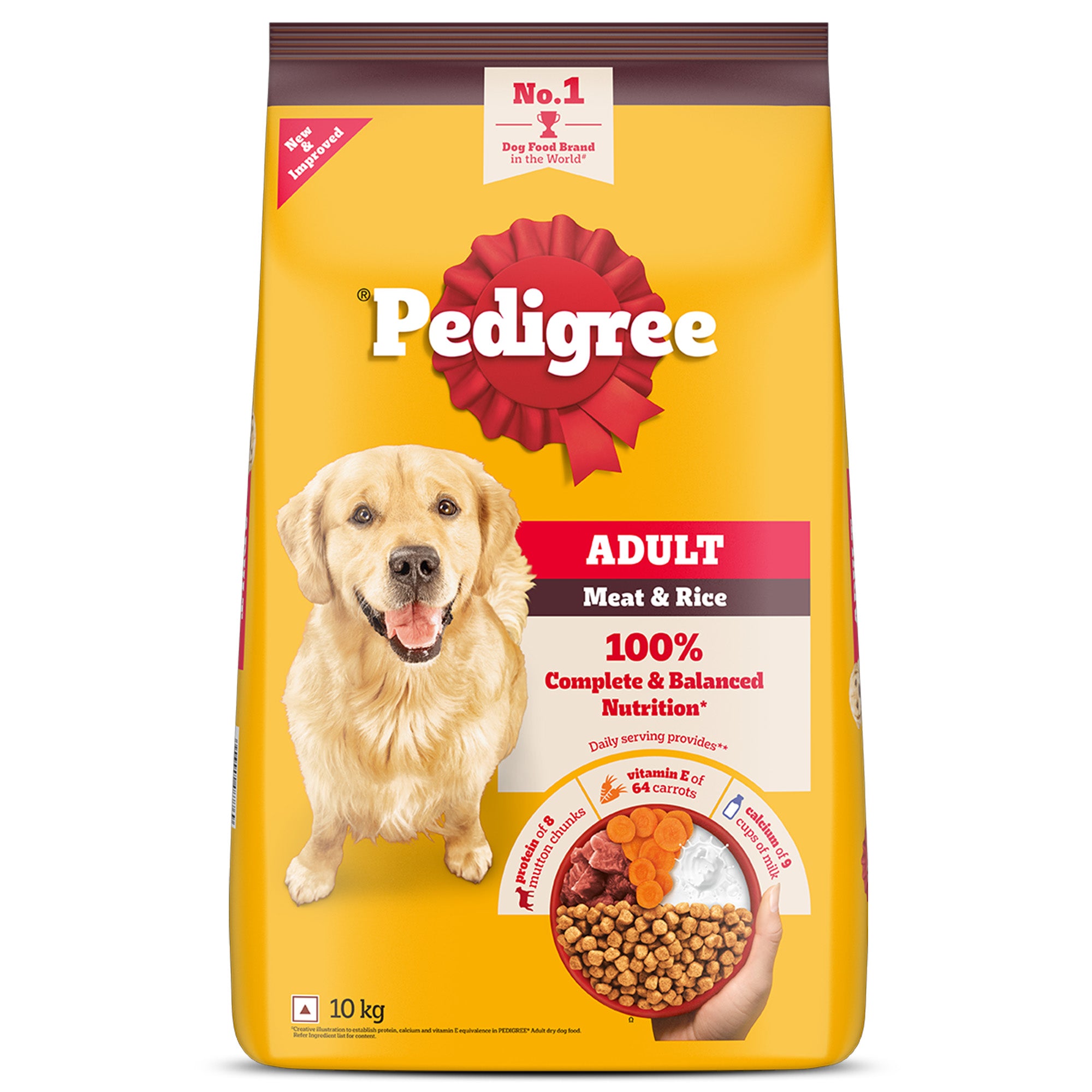 Pedigree Adult Dog Food Combo |Meat & Rice Dry & Chicken & Liver Wet Dogs- Dry Food Pedigree