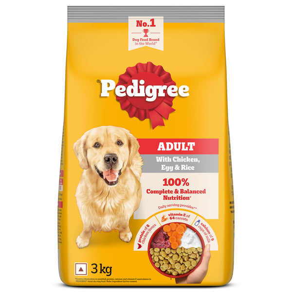 Pedigree Chicken, Egg and Rice Adult Dog Dry Food