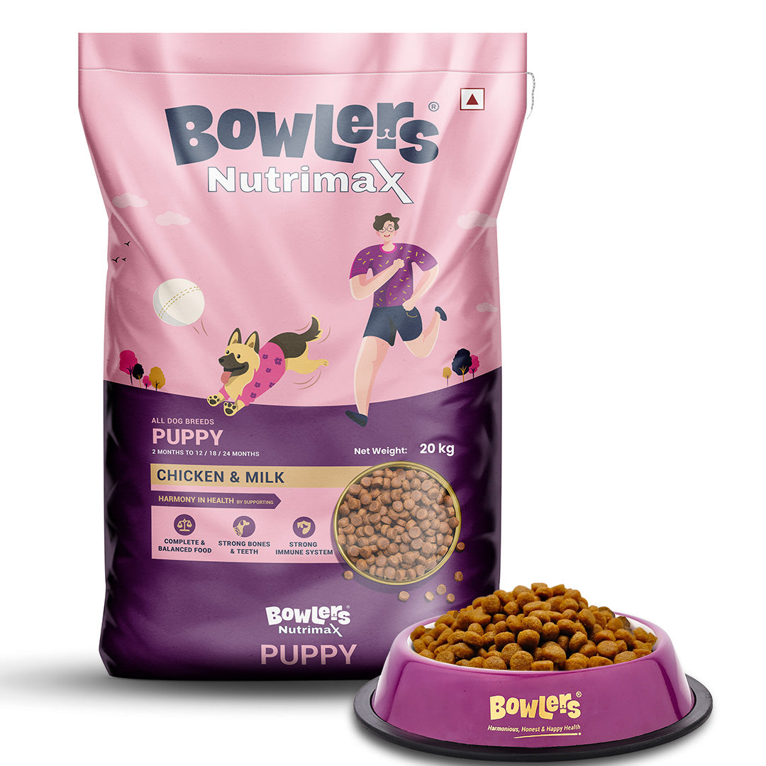 Bowlers Chicken and Milk Nutrimax Puppy Dog Dry Food Dogs- Dry Food Bowlers 20kg
