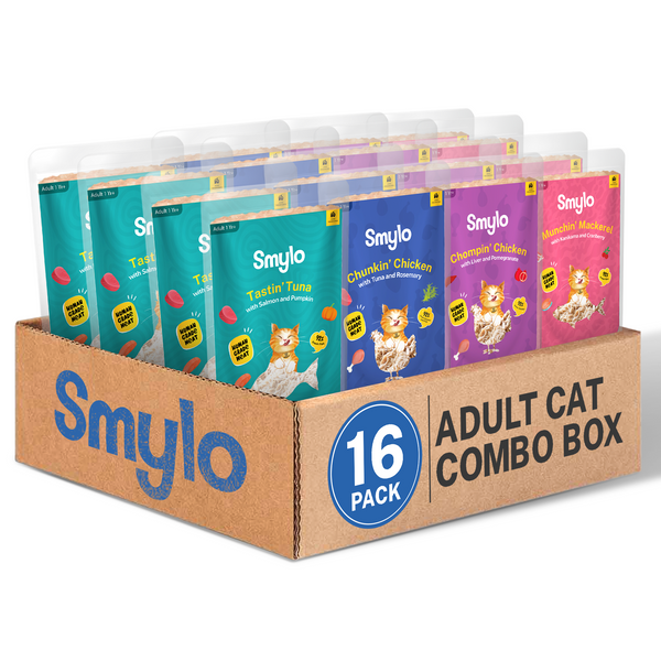 Smylo Adult Variety Combo, Tuna, Chicken & Mackerel, Fresh & No-Preservative Wet Cat Food