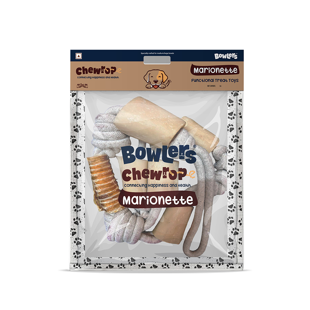 Bowlers Chewrope Marionette Rope Chew Functional Dog Treats Dog Treats + Others Bowlers 620g