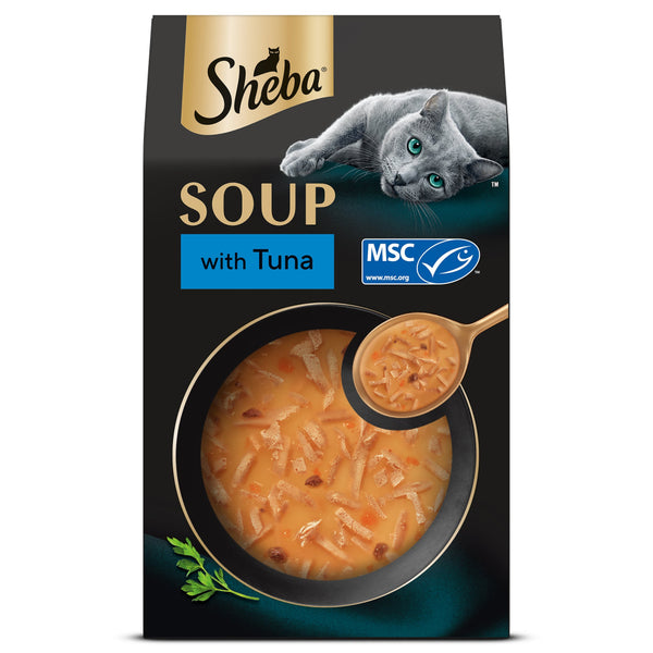 Sheba Soup with Tuna Adult Cat Wet Food