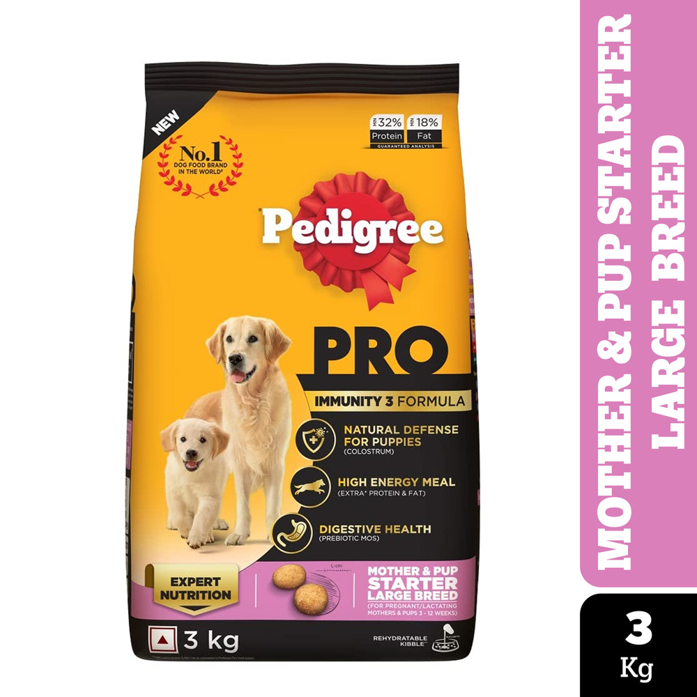 Pedigree PRO Expert Nutrition Lactating/Pregnant Mother & Puppy Starter(3 to 12 Weeks) Large Breed Dog Dry Food Dogs- Dry Food Pedigree PRO 3kg