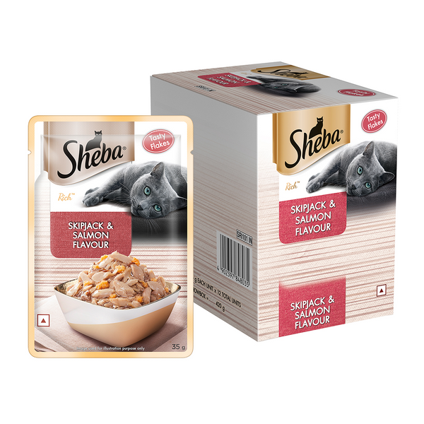 Sheba Skipjack & Salmon Fish Mix Cat Wet Food