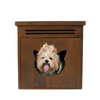 FurryLiving Meraki Cabinet with Cushion for Small Dogs and Cats (Dark Brown/Brown Cushion)