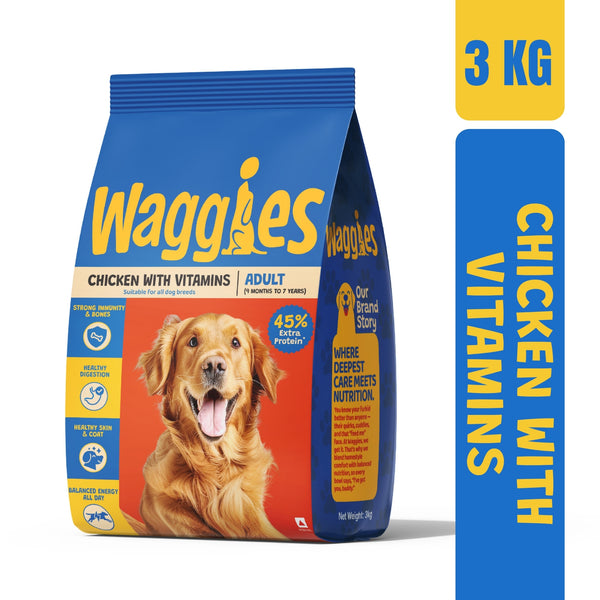 Waggies Chicken with Vitamins All Breed Adult Dog Dry Food