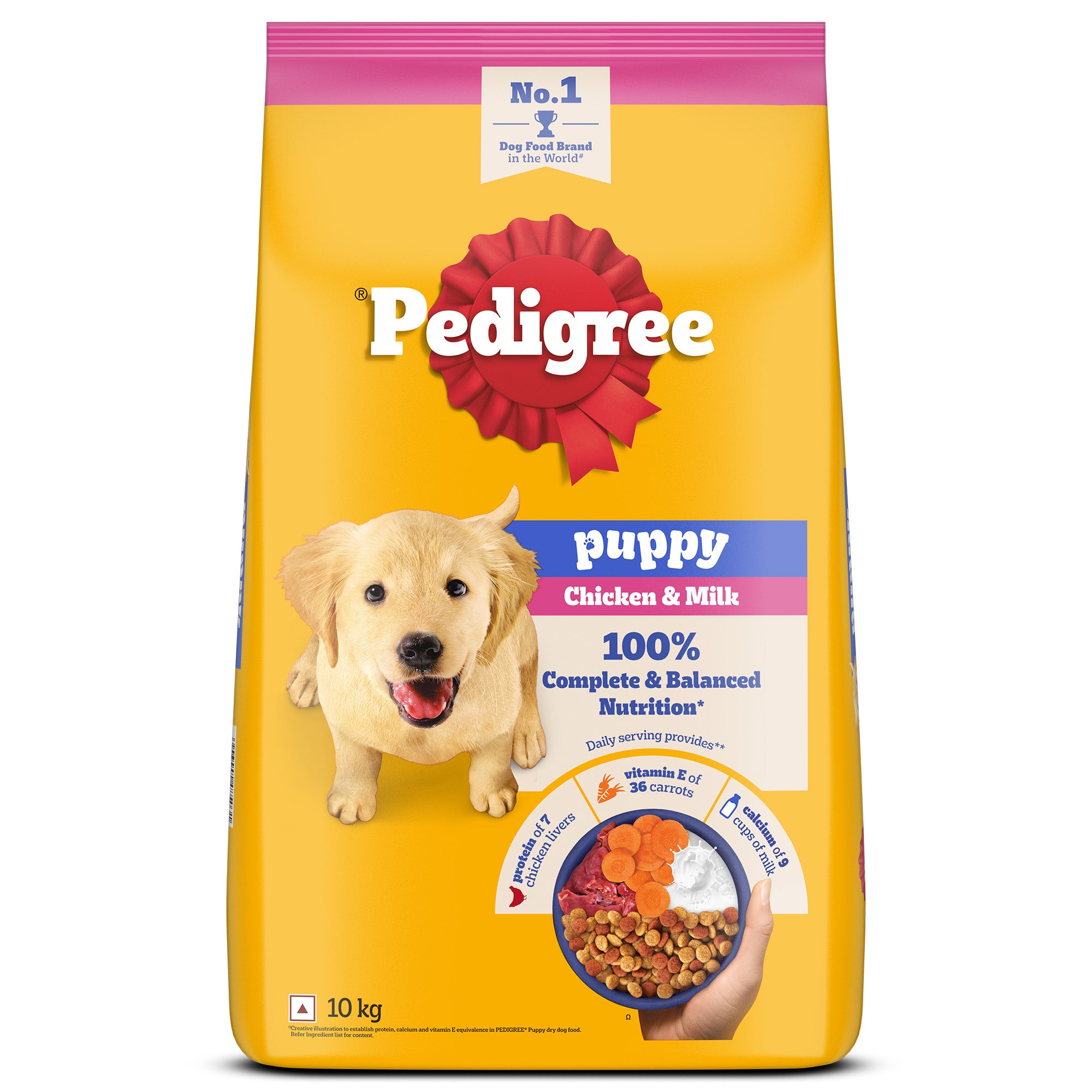 Pedigree Chicken and Milk Puppy Dog Dry Food Dogs- Dry Food Pedigree 10kg