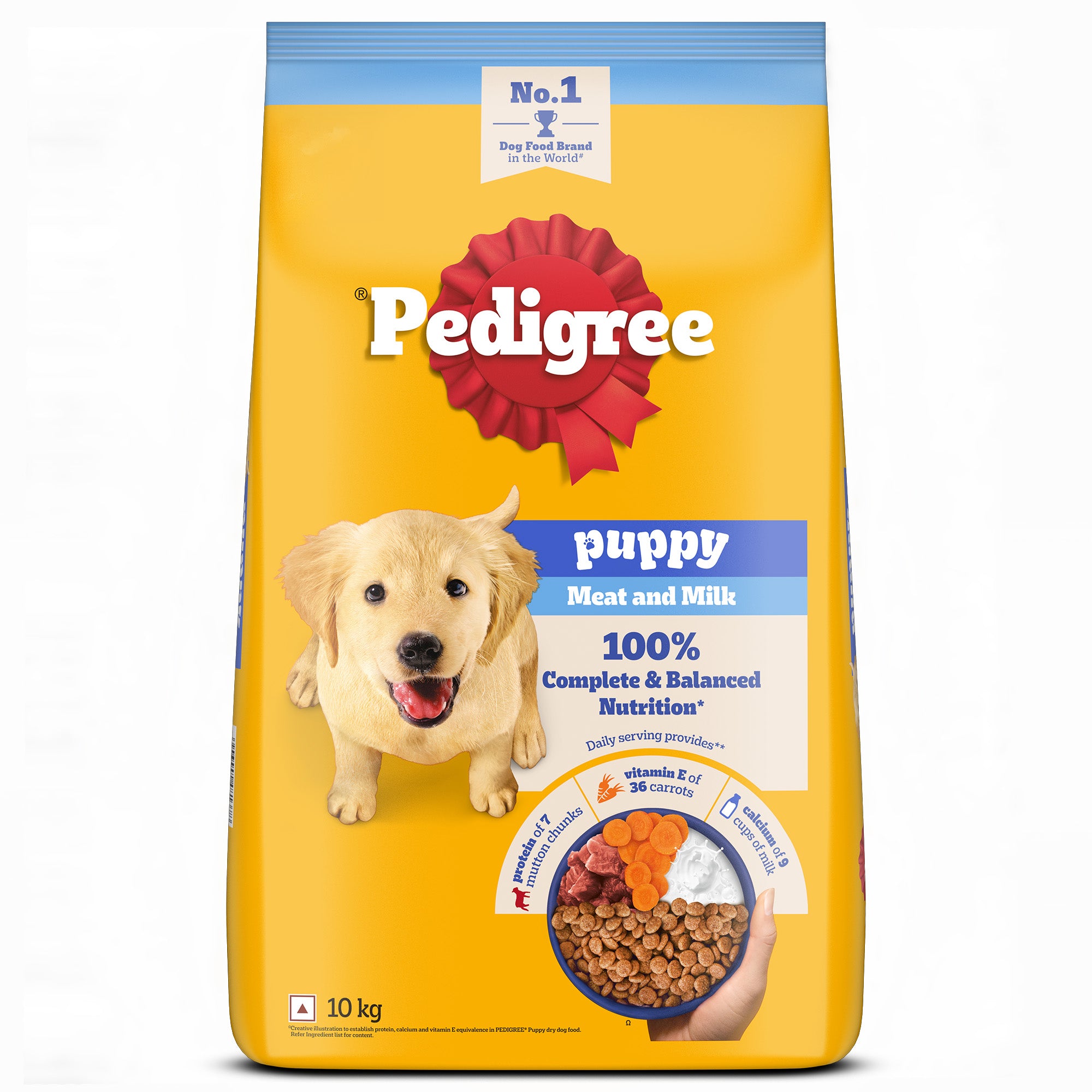 Pedigree Meat & Milk Puppy Dog Dry Food Dogs- Dry Food Pedigree 10kg