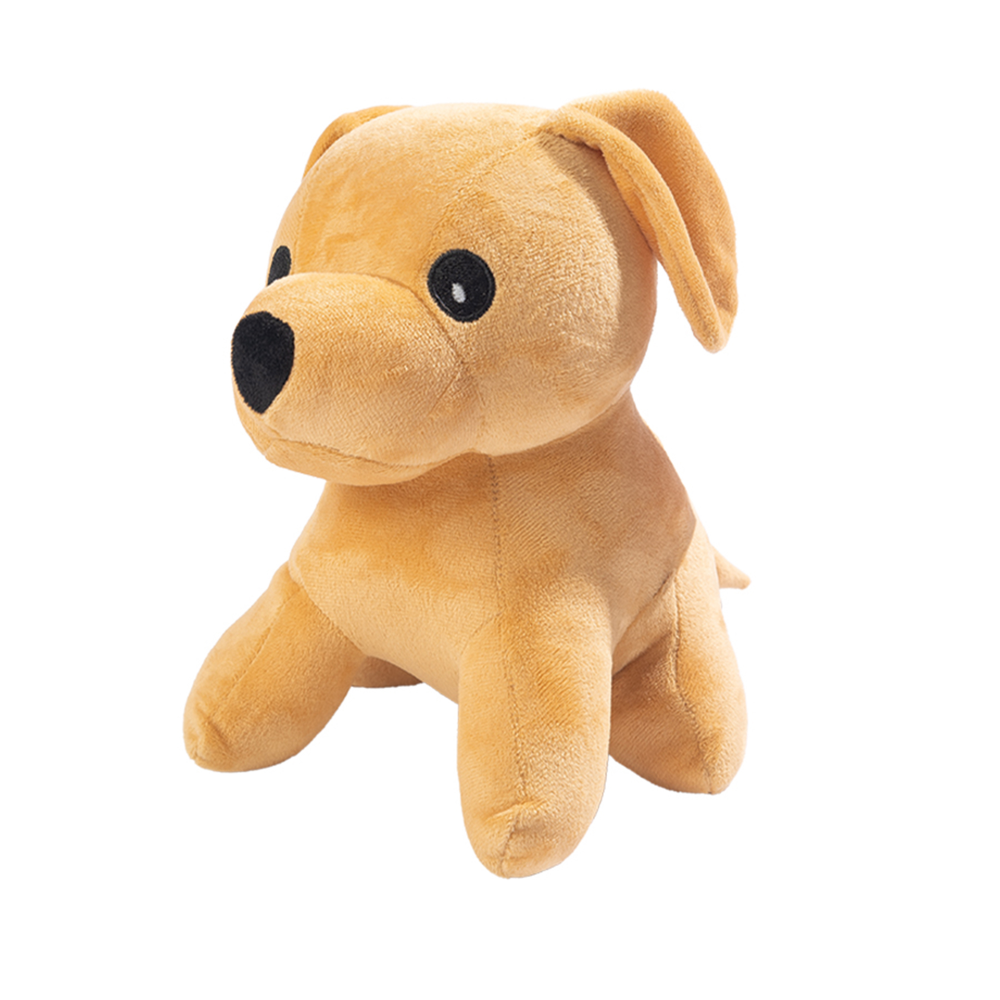 Kibbo Non Toxic & Durable Soft Stuffed Dog Shaped Toy for Dogs and Cats (Brown)