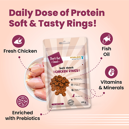 Bark Out Loud Chicken Rings Soft Chews Dog Treats Dog Treats + Others Bark Out Loud