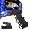FurryLiving Foldable Pet Stair Ramp for Dogs and Cats (Black) Both-Furniture FurryLiving Dropship 94x76x46cm