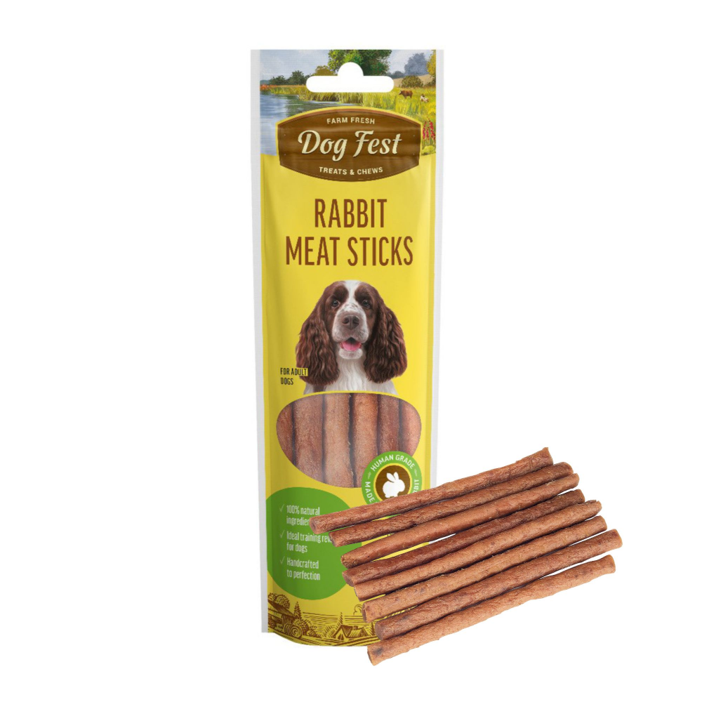 Dogfest Rabbit Meat Sticks Dog Treats (Limited Shelf life) Dog Treats + Others Petfest 45g