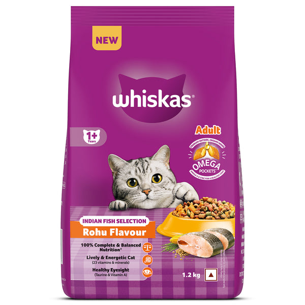 Whiskas Rohu Fish Flavour Adult Cat Dry Food