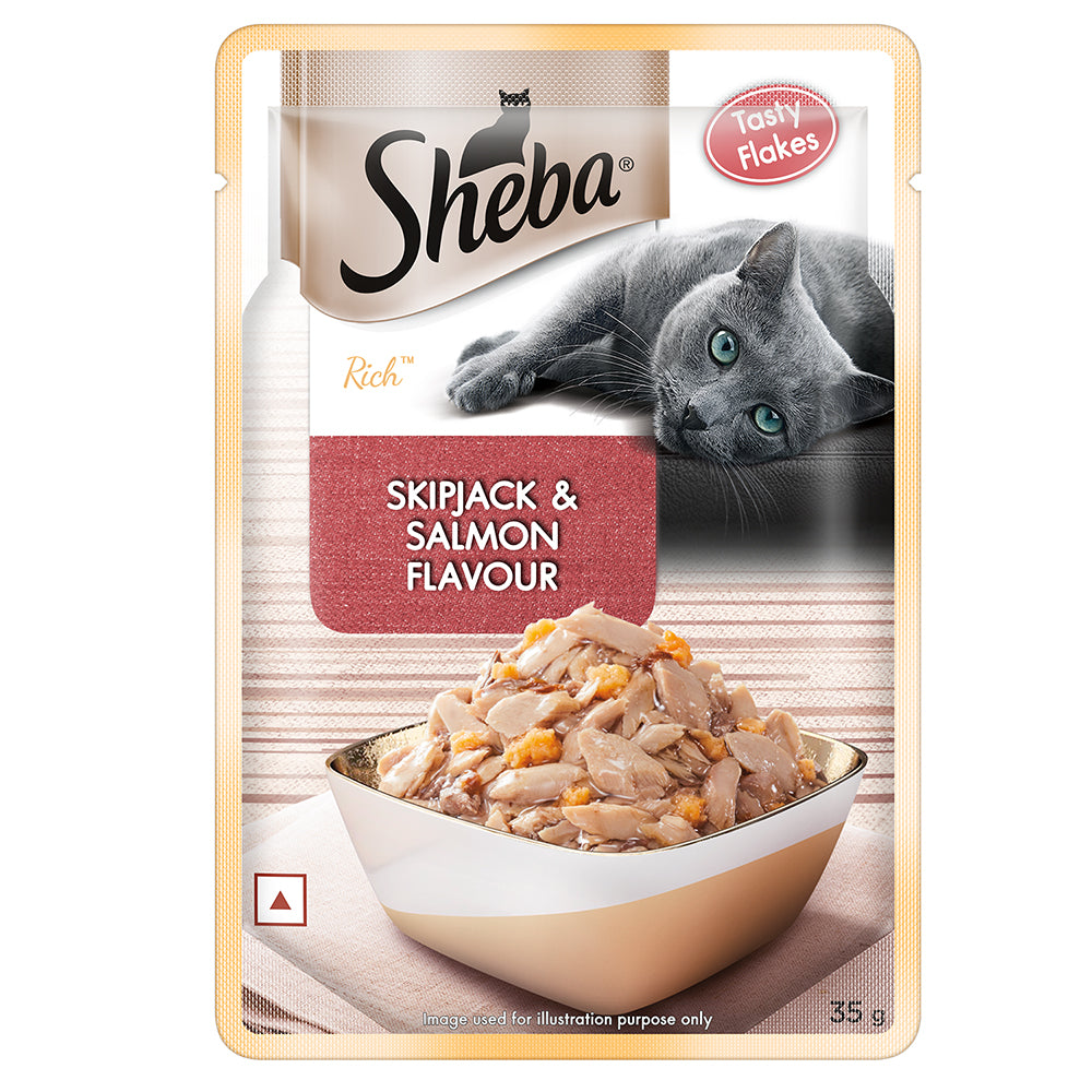 Sheba Skipjack & Salmon Fish Mix Cat Wet Food