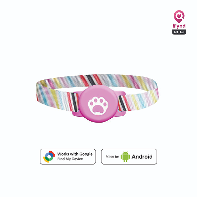 Mitag Go Anti Loss Device with Collar for Cats (Pink) | Android Cats-Collar, Leashes, harnesses Mitag Dropship Standard