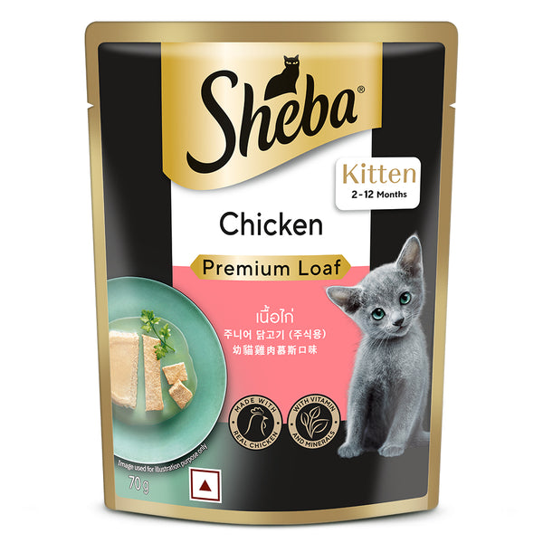 Sheba Chicken Loaf Rich Premium Kitten (2 to 12 Months) Fine Cat Wet Food