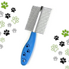 Groom My Pet Double Side Steel Comb for Dogs and Cats (Blue) Both-Grooming Supplies Groom My Pet Dropship 18x5cm