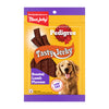 Pedigree Roasted Lamb Tasty Jerky Treat, Pet Vogue Dog-Shaped Plush Toy, & Trixie Hedgehog Ball Vinyl Toy Combo for Dogs