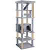 Furrlovers Multilevel Cat Tree with Condo, Ladder & Jute Rope Scratching Posts (Grey) Cats-Toys Furrlovers Dropship 75in