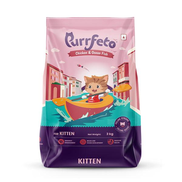 Purrfeto Chicken and Ocean Fish Kitten Cat Dry Food