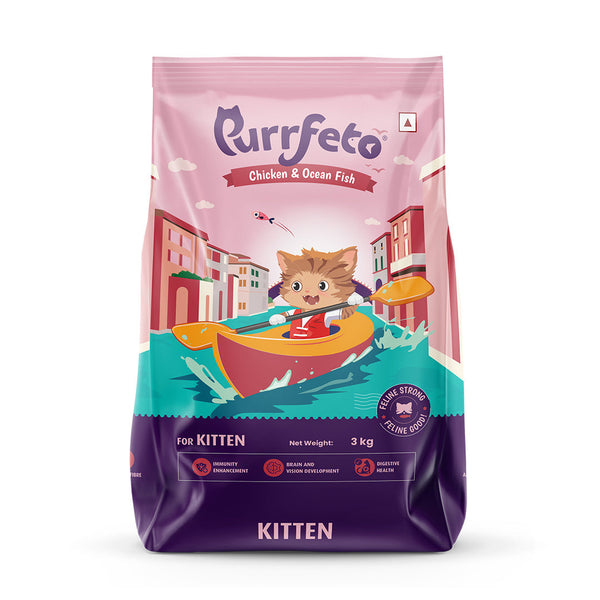Purrfeto Chicken and Ocean Fish Kitten Cat Dry Food