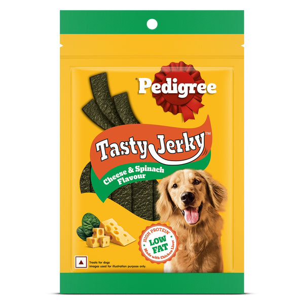 Pedigree Cheese & Spinach Tasty Jerky Dog Treats