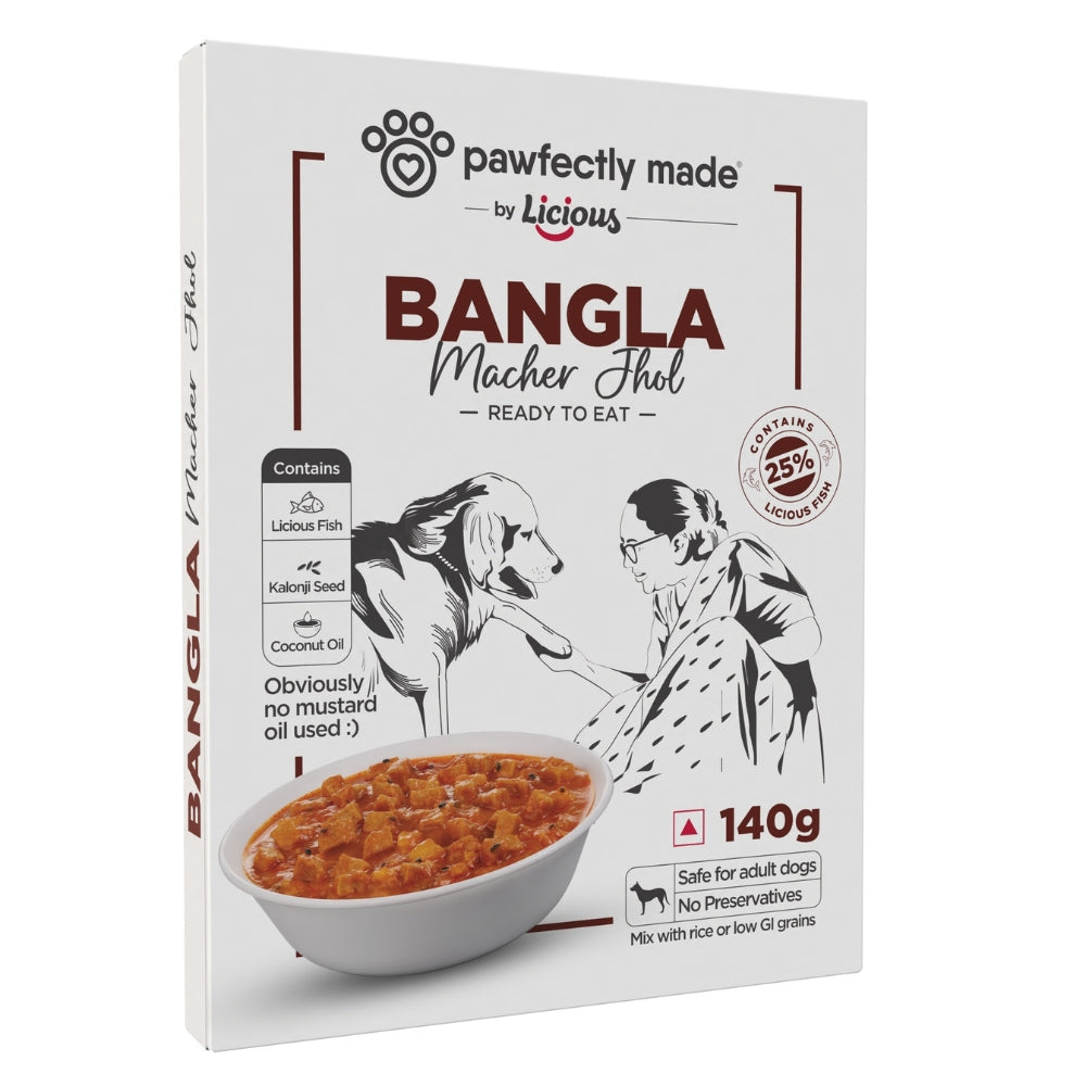 Pawfectly Made By Licious Bangla Macher Jhol Gravy Adult Dog Wet Food Dogs-Wet Food Pawfectly Made By Licious 140g